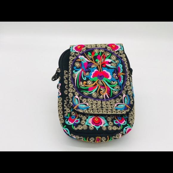 Boho Festival Embroidered Mini Purse - Picture 3 of 6